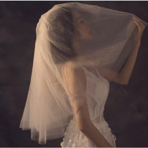 Bridal Veil simple short tulle veil Wedding Dress Veil
