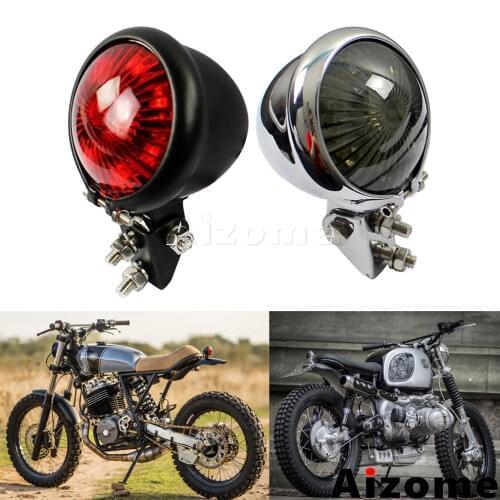 Motorcycle Vintage LED Tail Light Scrambler Stop Lights Rear Lamp Mini Bates Taillight For Honda Yamaha Cafe Racer CB XS GS