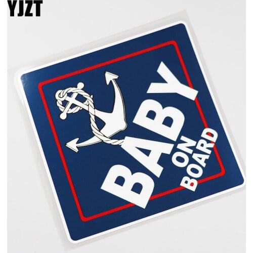 YJZT 14.2CMX14.2CM Baby ON Board Car Sticker Creative Styling Pvc Decal Accessories 13A-0078