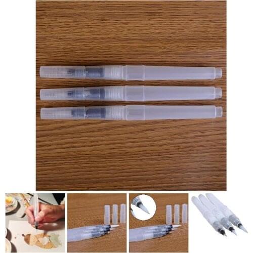 1/3Pcs Refillable Ink Color Pen Water Brush Painting Calligraphy Illustration Pen Office Stationery Hot Arts,Crafts & Sewing