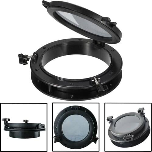 10inch ABS Molded Marine Porthole Round Opening Portlight Stalinite Replacement Window Porthole Universal for RV Boat Yacht