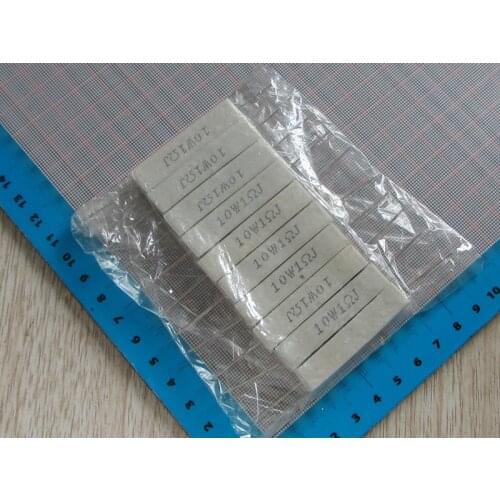 10pcs 1R 10W Cement resistance 10W 1Ohm 5% 1R Cement resistance