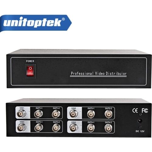 4CH In/8CH Output Professional 1080P/720P High Definition Video Splitter,Support CVI/TVI/AHD Camera BNC Output,MaxUp to 300-600M