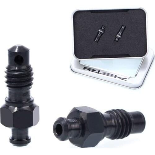 A5KC 2 Pcs MTB Mountain Bike Bicycle Titanium Alloy M6 Hydraulic Oil Disc Brake Caliper Bleed Nipple Bolts Exhaust Screw