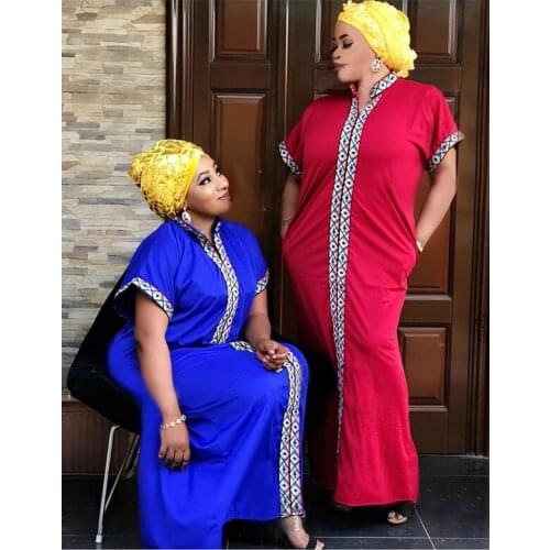 Ashiki African Dresses For Women Plus Size Kaftan Bazin Riche Embroidery Dashiki Clothing Womens Maxi Dress Muslim Abayas