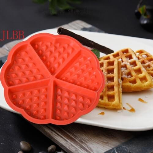 Non-Stick Food Grade Silicone Waffle Mold Cake Chocolate Candy Mold Kitchen Baking Tray High Temperature Baking Tool Accessories