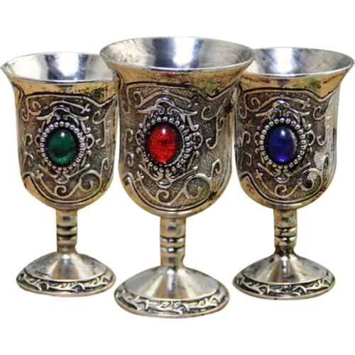 Wine Glass For Consecrate Wine Goblet Propitiate Water Cup White Brass Copper Buddhist Articles For Magic Buddha Altar Chalice