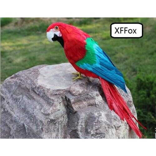Big real life red&blue parrot model foam&feather simulation parrot bird gift about 48cm xf0184