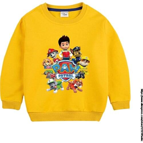 Kids hooded sweatshirts Baby Clothing Paw Patrol Child Clothes Boys Girls spring Long Sleeve t shirts Sport Outfits Top Fashion