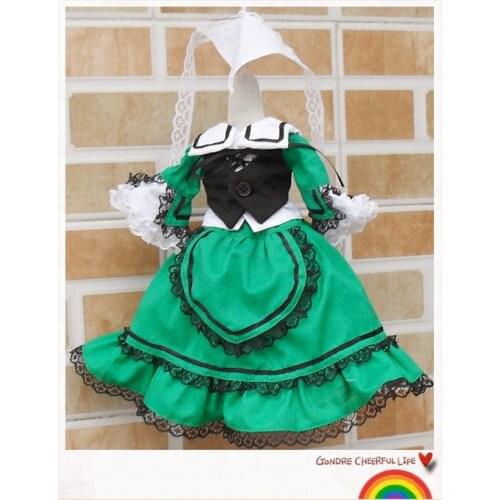 Estartek SZ012 Customized Hand Made 1/6th Rozen Maiden Suiseiseki Green Dress Anime Suit for BJD Doll Action Figure Cosplay DIY