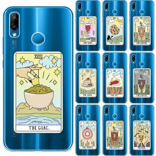 Aesthetic Art Coffee Pizza Cake Silicone Case For Huawei P40 Lite E P10 P20 P30 Lite Pro P8 Lite Y9 2018 2019 Phone TPU Cover