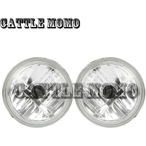 4 1/2" Headlights Motorcycle Passing Driving Spot Fog Lights For Harley Street Bob EFI FXDBI FXDB 2006-2011 07 08 2009 2010 Pair