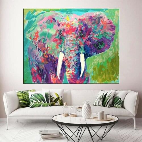 Graffiti Art Elephant Canvas Paintings On The Wall Posters And Prints Colorful Animal Wall Pictures For Kids Living Room Cuadros