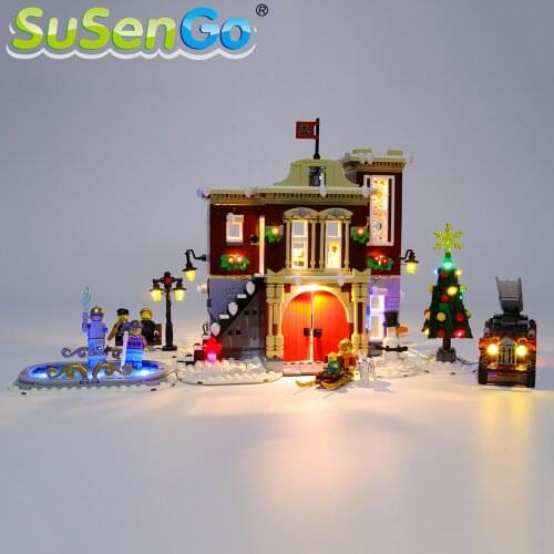 SuSenGo LED Light kit For 10263 Winter Village Fire Station Compatible with 36014 11041 , NO Model