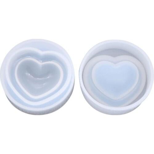 Crystal Epoxy Silicone Mold DIY Handmade Crafts Pendant Mould Double-layer Love Heart Shape Resin Molds