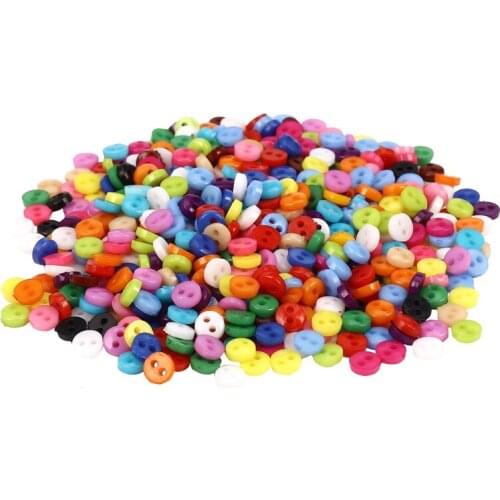 600 Pcs/lot 6mm Round Resin Mini Tiny Buttons Sewing Tools Decorative Button Scrapbooking Garment DIY Apparel Accessories