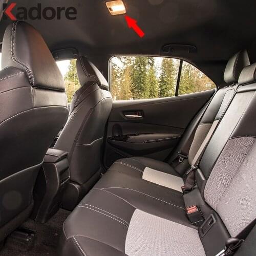 For Toyota Corolla 2019 2020 Hatchback ABS Matte Rear Roof Reading Light Lamp Cover Trim Frame Car Interior Accessories