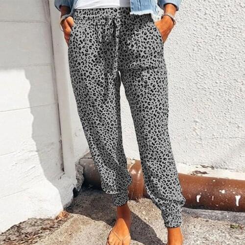Summer Women Long Pant 2021 Spring Casual High Waist Pocket Sweatpants Trousers New Fashion Vintage Loose Printed Sports Joggers