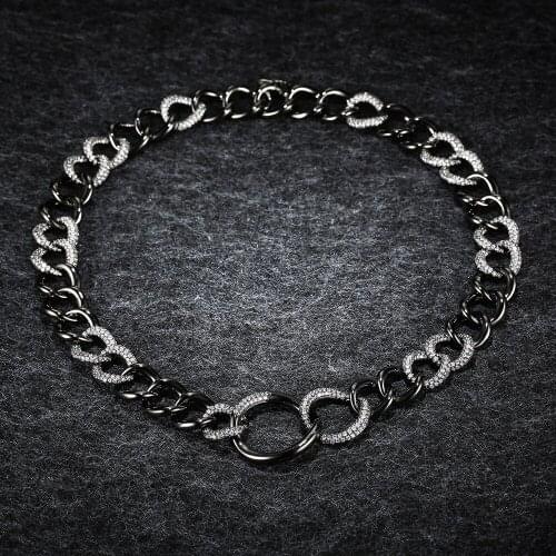 LIDU High Quality 925 Silver Multi-ring Diamond Set Necklace With Exquisite Monaco Ornaments As A Gift For Friends