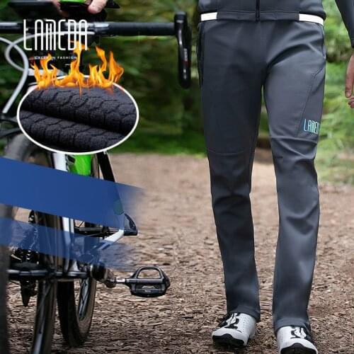 LAMBDA autumn and winter windproof cycling pants mens warm outdoor sports trousers road mountain bike mtb pants
