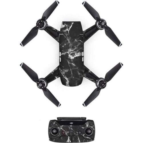 Classical Style Decal PVC Skin Sticker For DJI Spark Drone + Remote Controllers + 3 Batteries Protection Film Cover