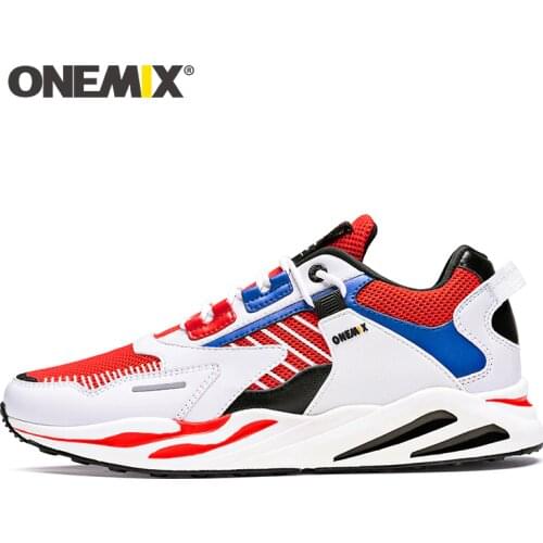 ONEMIX 2020 Men Sneakers Lightweight Breathable Lace Up Adult Male Outdoor Athletic Casual Training Retro Running Jogging Shoes