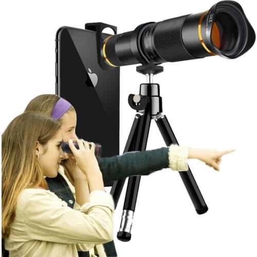 Optical Zoom Camera Telephoto Telescope Lens 4K HD 38X Mobile Phone Lens for iPhone Android Smartphone Dual-Section Adjustable