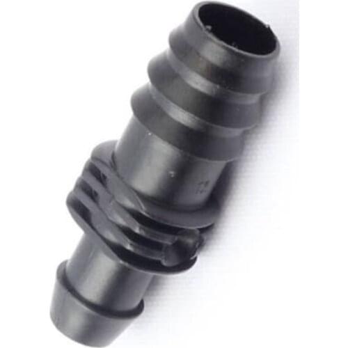 Wholesale 200pcs 16mm Straight-Through Barbed By-pass Joint One End Connect 16mm Hose Another End Put Gasket Connect PE/PVC Pipe