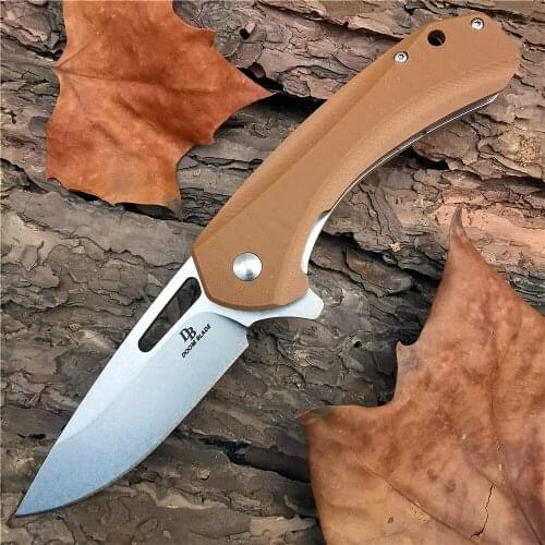 Outdoor Tactical Camping Hunting Survival Pocket Quick Folding Knife D2 Flipper Knives Tool EDC Ball Bearing Fast Open G10 EDC
