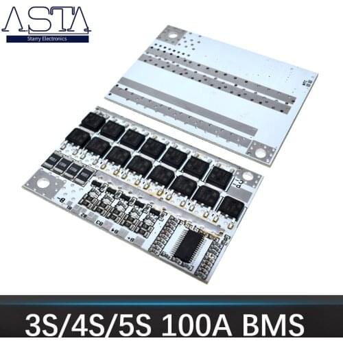 21V 100A 5S BMS Li-ion LMO Ternary Lithium Battery Protection Circuit Board