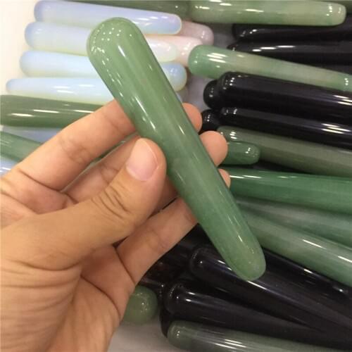 A variety of materials natural stone massage wand relaxing wand acupoint point stick healing stone body chakra face massage
