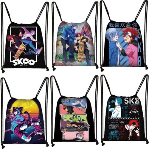 SK8 The Infinity Reki Kyan Backpack Women Men Drawstring Bags Teenager Boys Girls Daypack SK8 Rucksack Storage Bag for Travel
