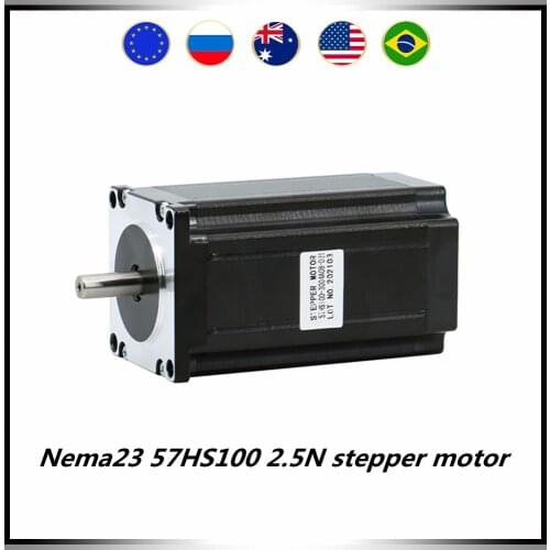 1 kit 57HS100-3004A8 Nema23 stepper motor 2.5Nm 3A dc motor + motor driver TB6600 / DM542 / DM556 for CNC