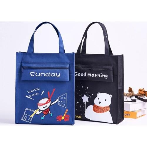 Pencil Bag Document Bag Stationery Thicken Organizer Folder School Office Portfolio Portable Zipper File Pocket Stationery