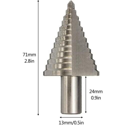 Hole Opening Reaming Bit Power Tool Metal Pagoda Titanium Plating Steel High Speed Round Handle Drill Bits 5-35mm