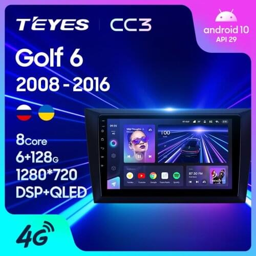 TEYES CC3 For Volkswagen Golf 6 2006 - 2018 Car Radio Multimedia Video Player Navigation stereo GPS Android 10 No 2din 2 din dvd