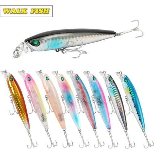 Walk Fish 90mm 10G 3D eyes Minnow Fishing Lure Crank Bait Artificial Hard Bait Fishing Tackle Quality Wobblers Swimbait Fishing