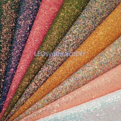 1PC 21X29CM Synthetic Letaher, Glitter Fabric, Chunky Glitter Leather Fabric, Glitter PU Fabric for Bows LEOsyntheticoDIY T214