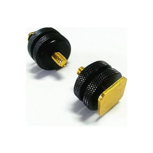 10pcs/lot New 1/4" Tripod Gold Mount Screw with Double Layer to Flash Hot Shoe Adapter Holder Mount Photo Studio Accessories