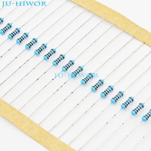1000pcs/lot) 10 12 15 18 20 ohm ohms 1/4W Watt 0.25W 1% Metal Film Resistor