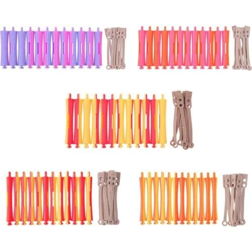12Pcs/Lot Wave Formers Hairstying Perm Rod bars Curler Hairdressing Tool Set Salon Hair Rollers Set Hair Clips Hair Styling Tool