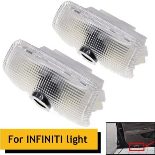 2 pieces pour Infiniti voiture LED porte bienvenue Logo lumière décoration ombre projecteur lumière pour fx35 f50 g35 Q50 QX60