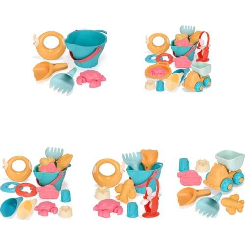 2021 NEW Fashion Plastic Baby Beach Toys Summer Children Seaside Water Game Bucket Sandbox Kit Water toys dropshipping