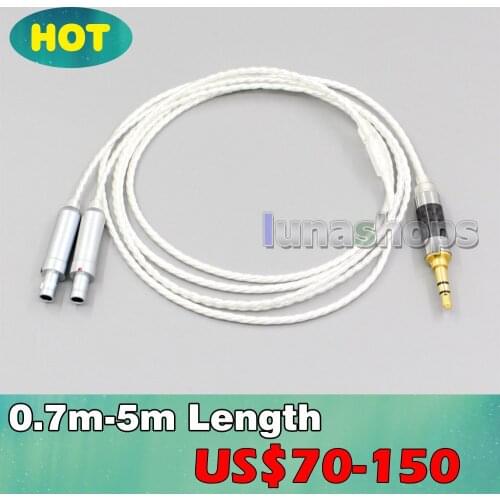 3.5mm 7N OCC + Silver Plated Cable For Sennheiser HD800 HD800s Enigma Acoustics Dharma D1000 Headphone LN004821