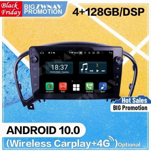 4+128G DSP Carplay Android 10 Screen Player For Nissan Juke 2013 2014 2015 2016 Car GPS Navigation Radio Audio Stereo Head Unit