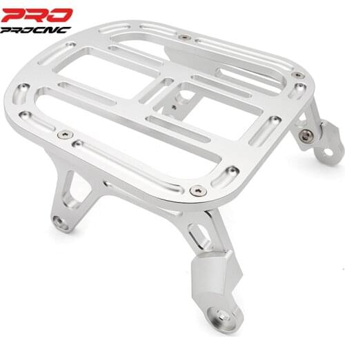 For Honda Super Cub C125 CNC Aluminum Motorcycle Rear Rack Luggage Carry Shelf Motorcycle Holder Rack Bar Armrest Guard Bracket