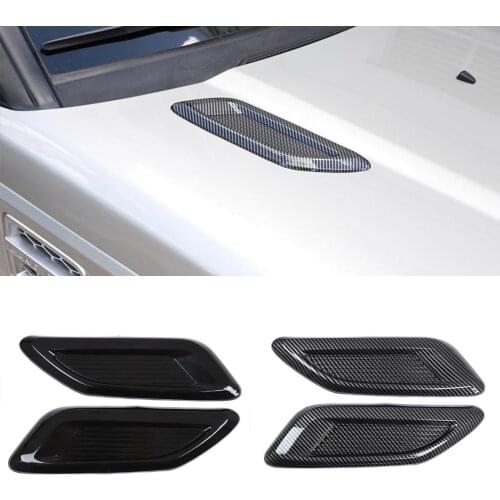Car Sytling Front Bonnet Air Outlet Cover Trim Frame ABS Black Decorate Accessories For Benz BMW Land Rover Honda Toyota Audi