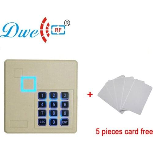Free shipping 13.56mhz smart card single door access control keypad offline rfid card proximity controller with card
