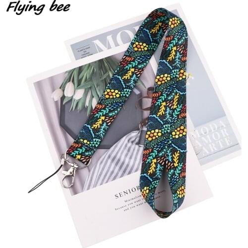 Flyingbee Bohemian Style High Quality Key Chain Lanyard Gifts For Child Students Friends Phone USB Badge Holder Necklace X1875