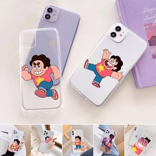 Steven universe Phone Case For iphone 12 11 mini x xs xr pro max 8 7 6s 6 5 5s 5c se plus Transparent soft